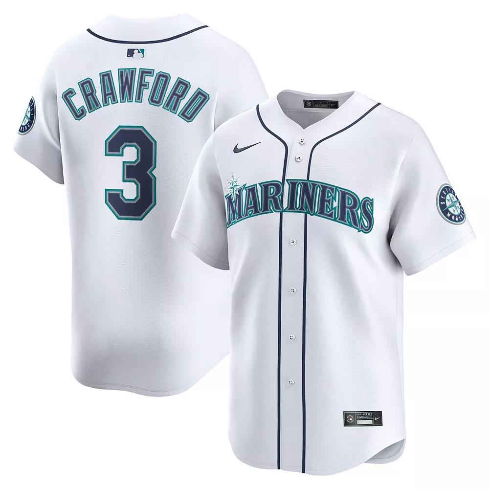 Men's Nike J.P. Crawford White Seattle Mariners Home Limited Player Jersey, Size: 2XL Product Image