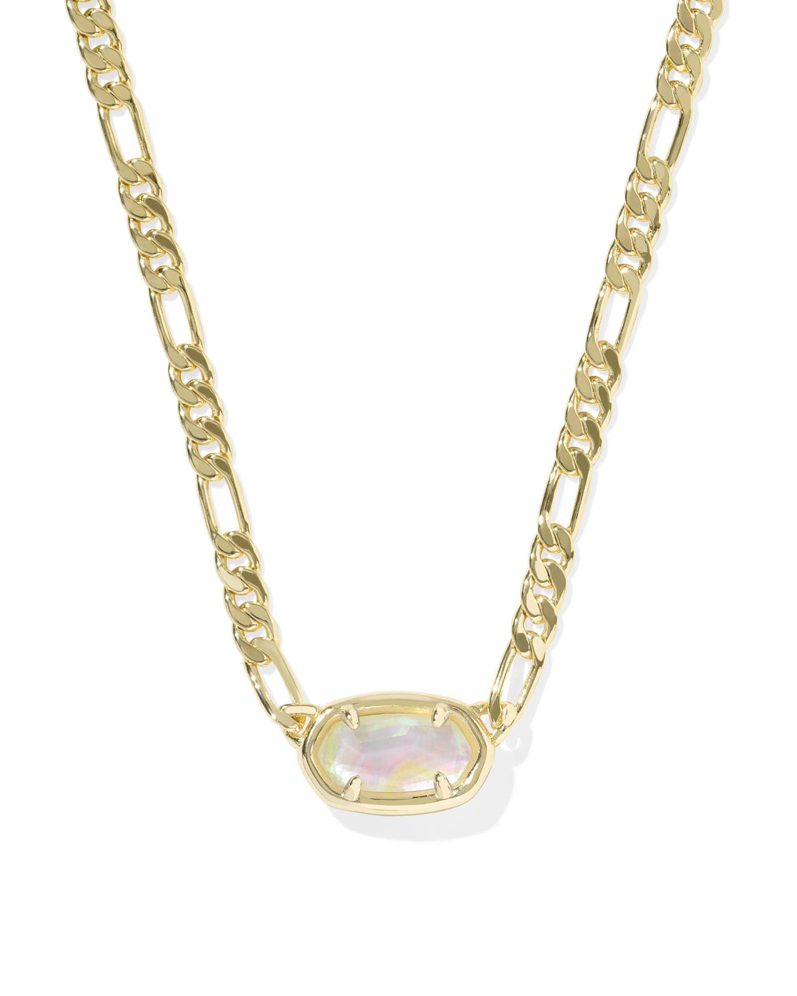 Elisa Gold Figaro Chain Short Pendant Necklace Product Image
