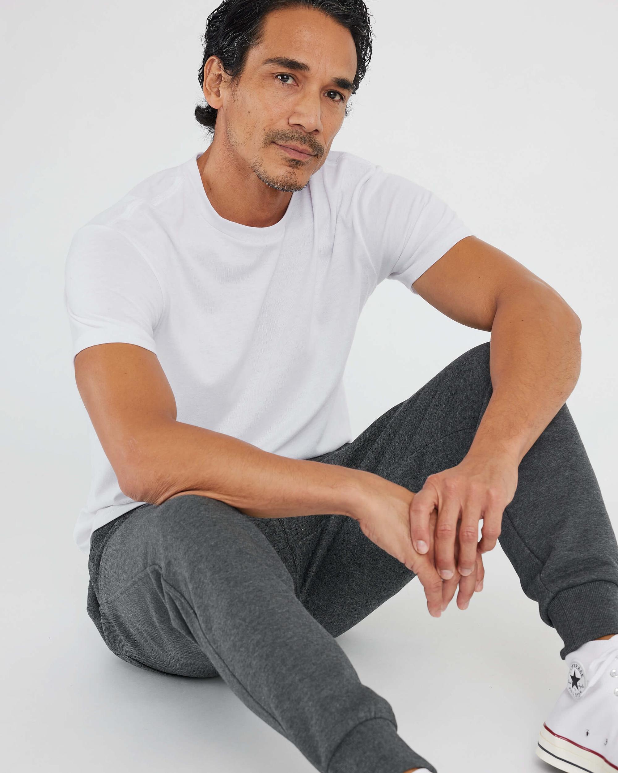 Charcoal Heather Gray Fleece French Terry Joggers Product Image