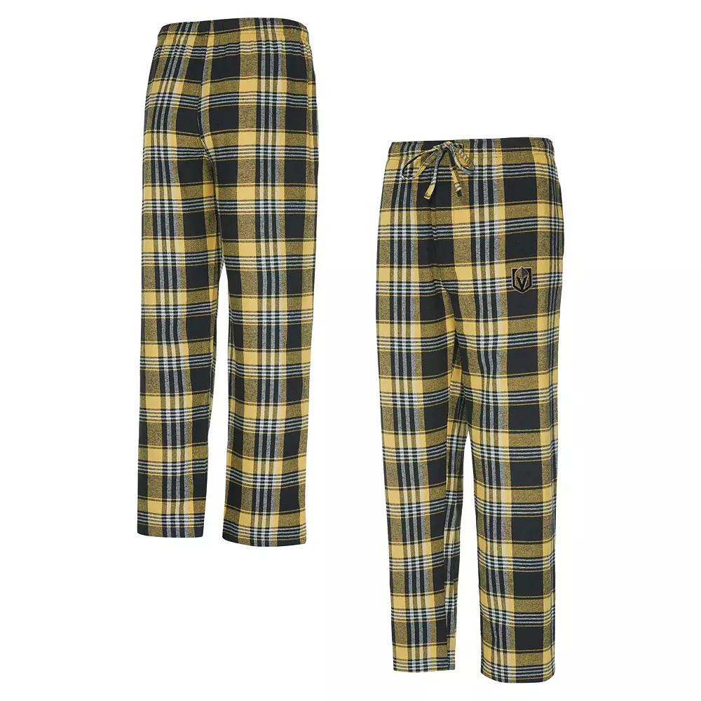 Men's Concepts Sport Gold/Black Vegas Golden Knights Region Flannel Sleep Pants, Size: Medium, Lvk Gold Product Image