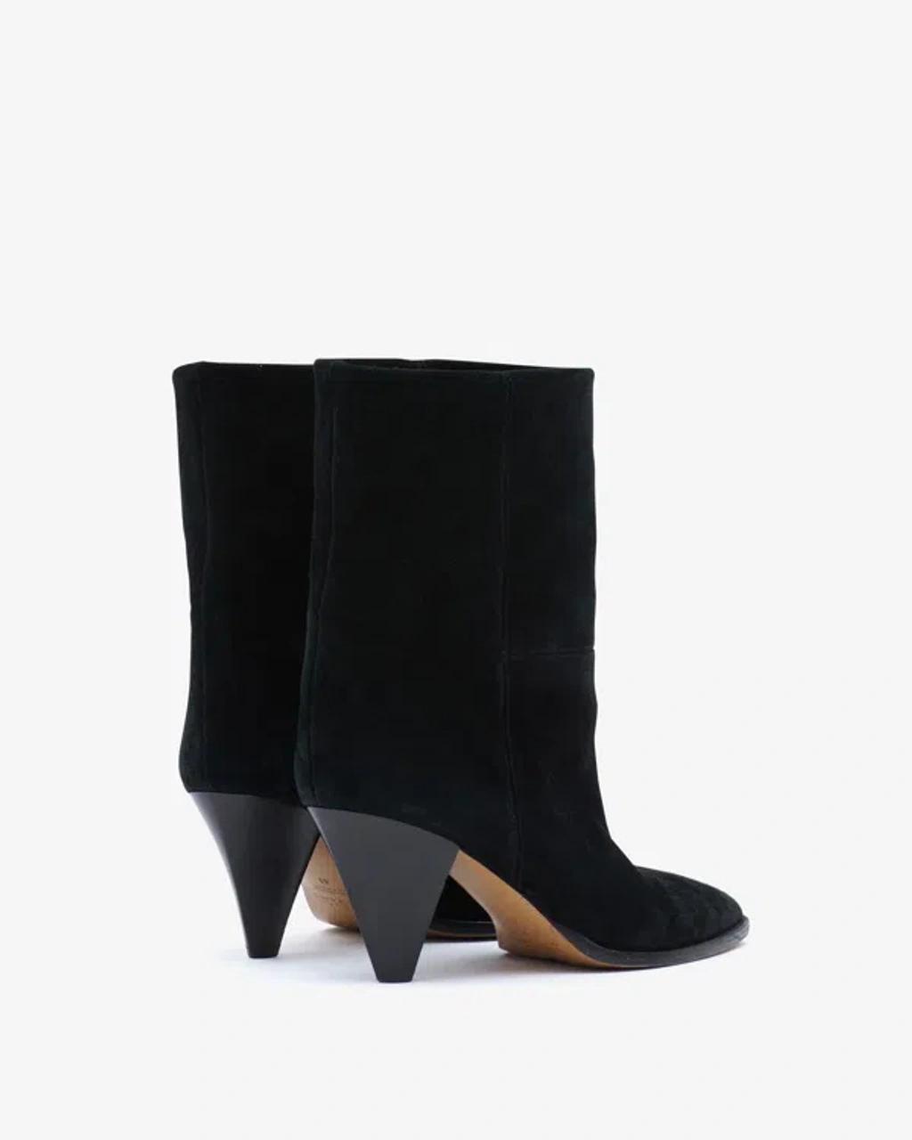 ISABEL MARANT Rouxa Suede 85mm Boots In Black Product Image