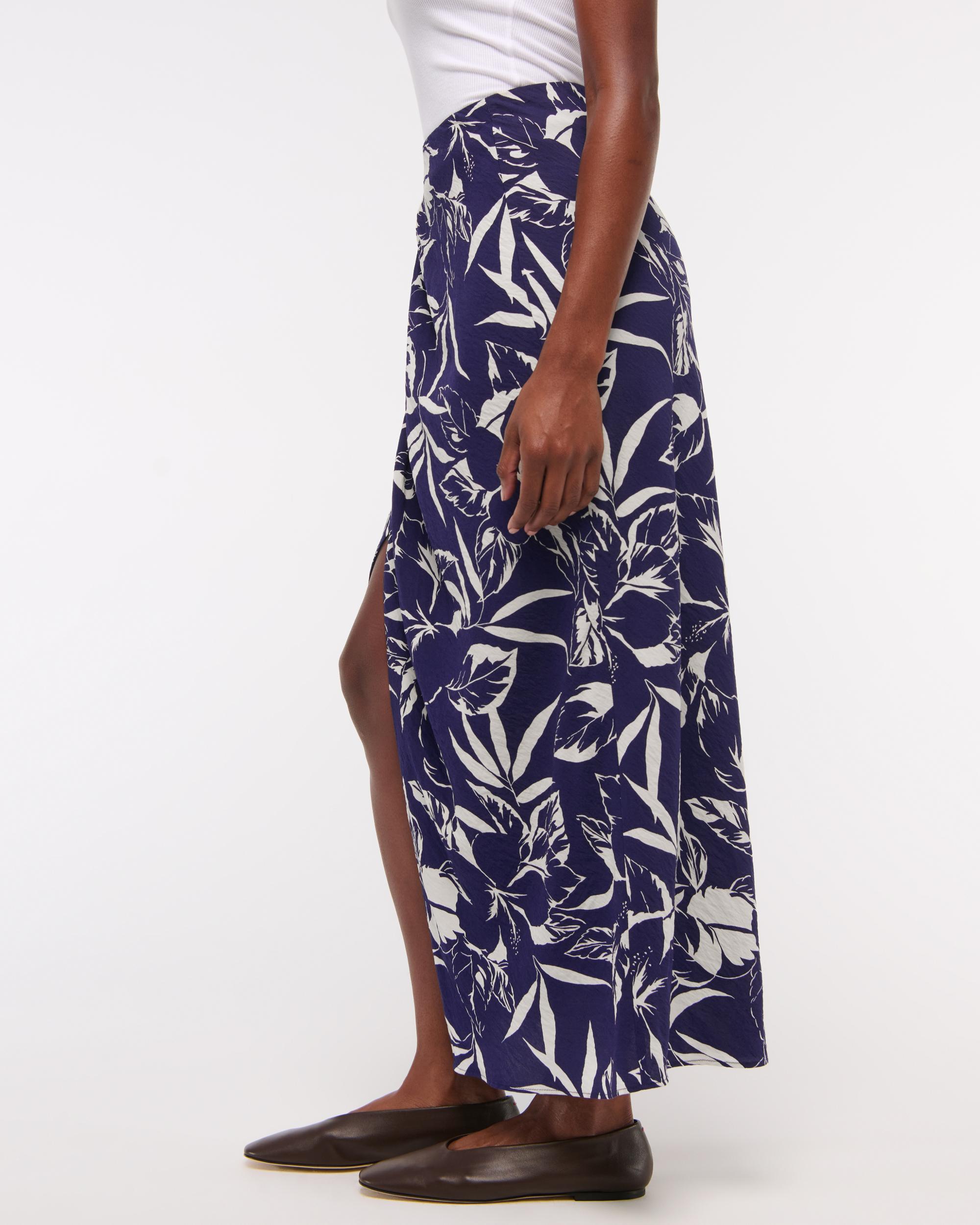 Mid Rise Sarong Maxi Skirt Product Image
