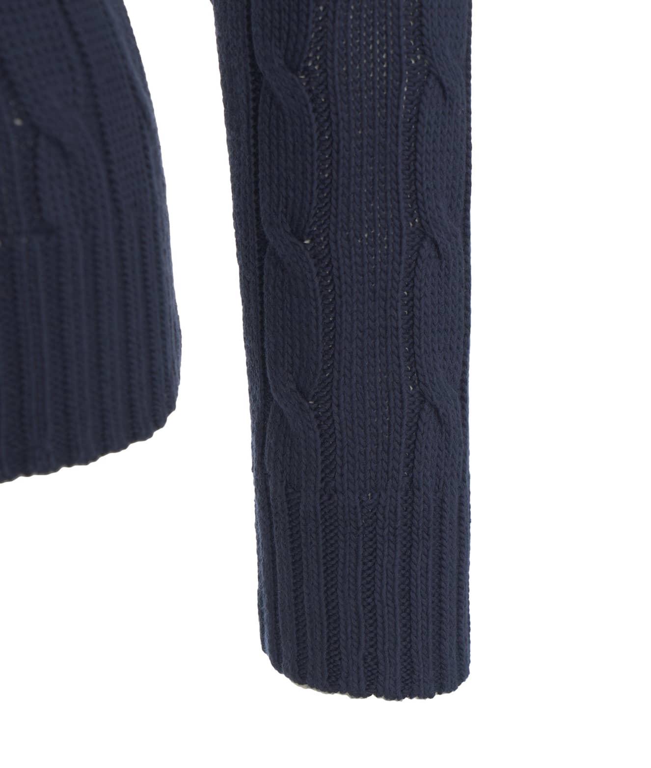 Cable knit sweater with logo embroidery Product Image