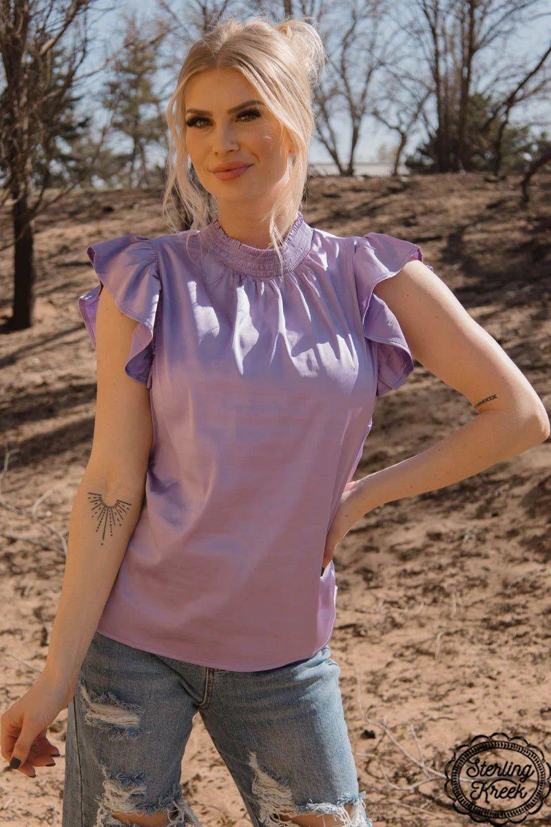 Sterling Kreek Purple Babydoll Top* Product Image