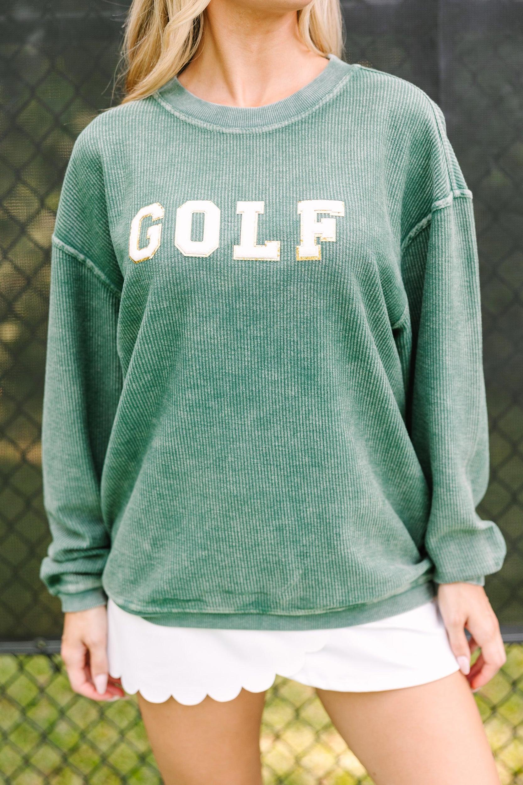 Golf Green Varsity Corded Sweatshirt Female Product Image