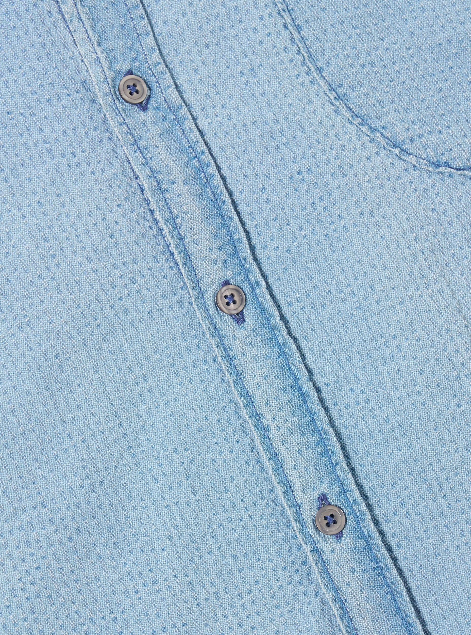 Bleach Wash Indigo Seersucker Lazy Day Shirt Product Image