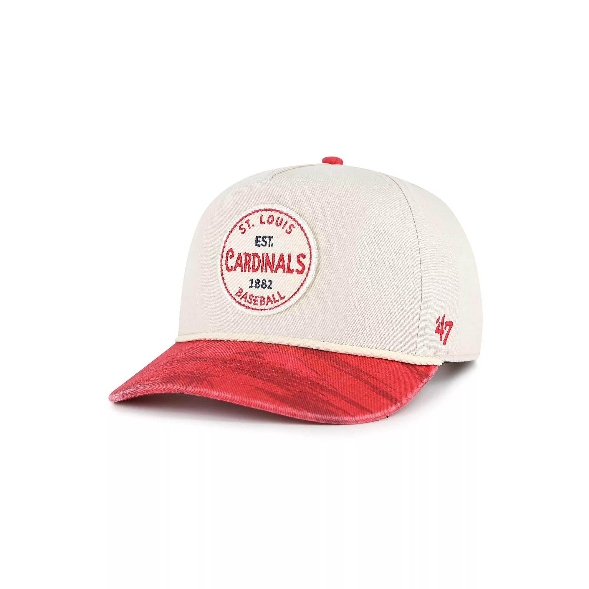 Men's '47 Cream/Red St. Louis Cardinals Fiji Rope Hitch Adjustable Hat, Beige Product Image