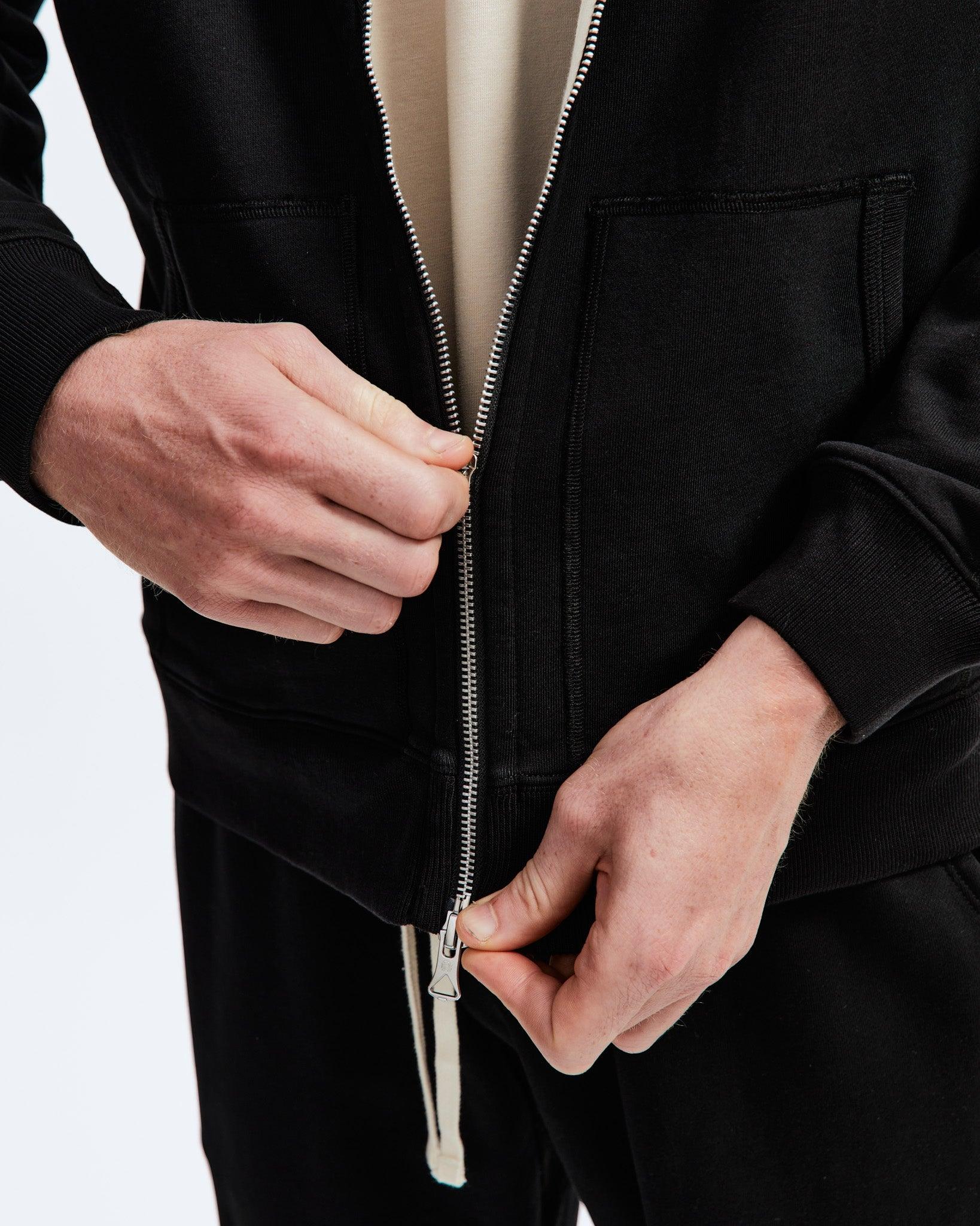 Midweight Terry Classic Full Zip Hoodie - Vault Male Product Image