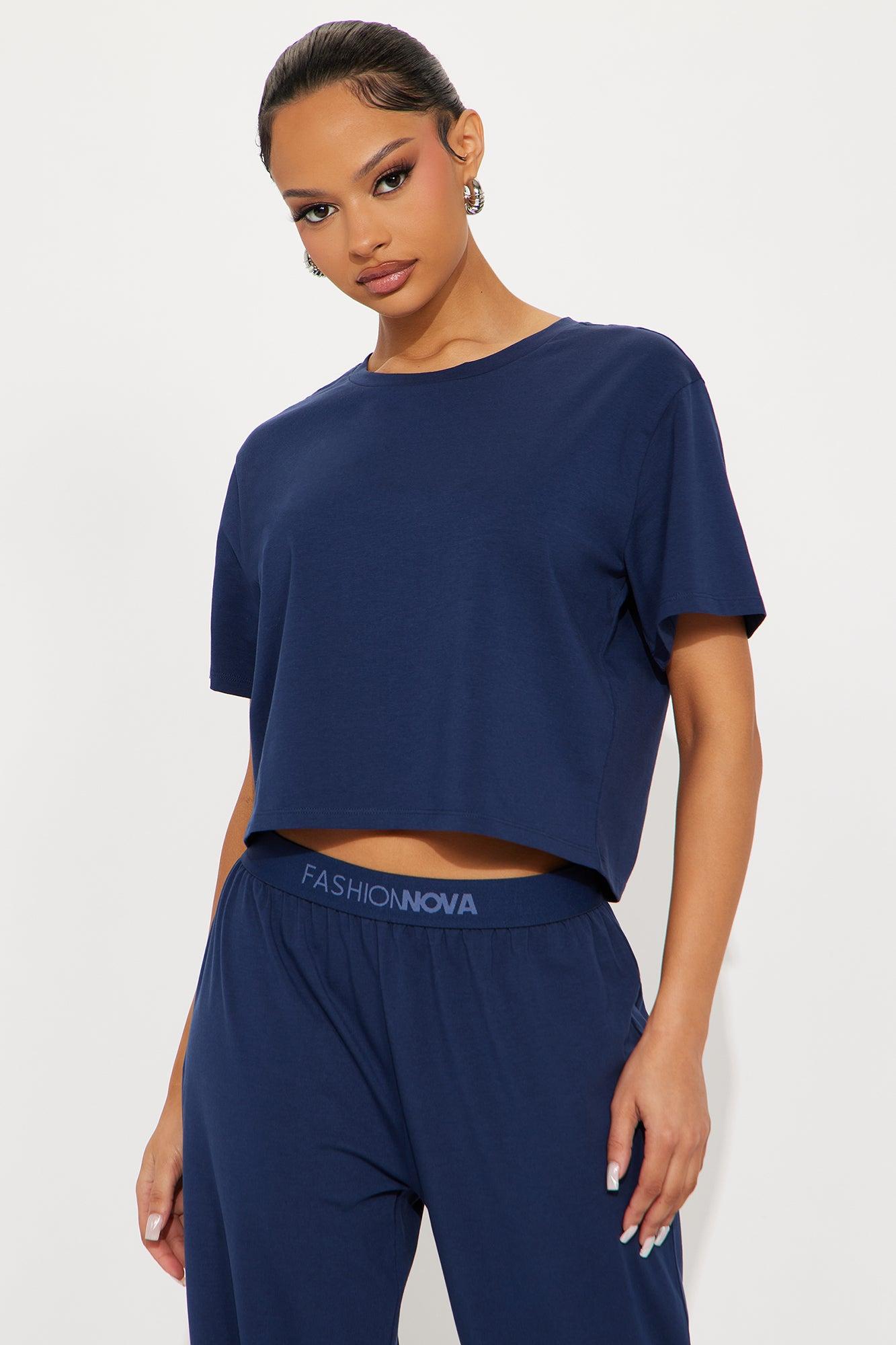 FN Mood PJ Pant Set - Navy Female Product Image