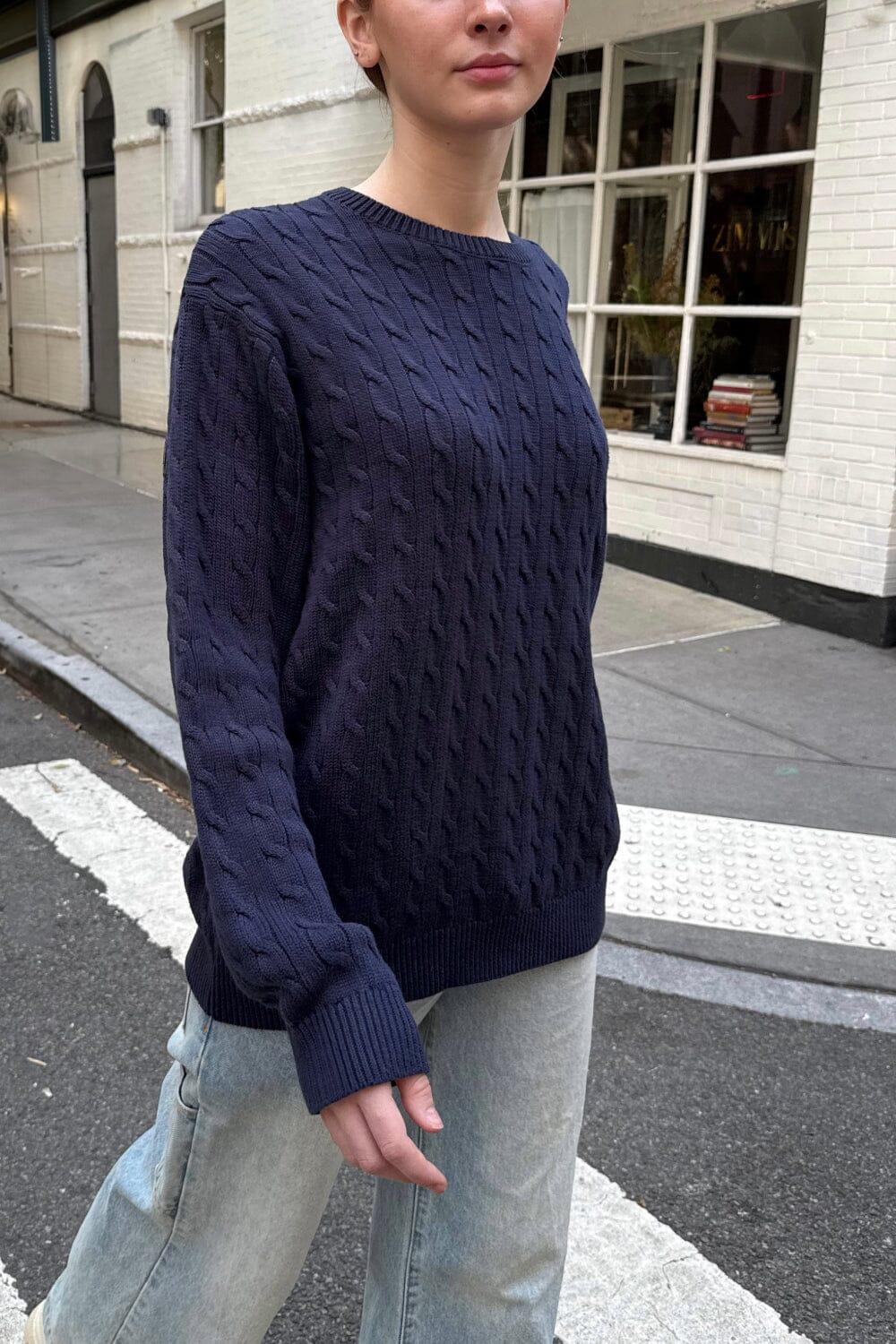 Brianna Cotton Cable Knit Sweater Product Image