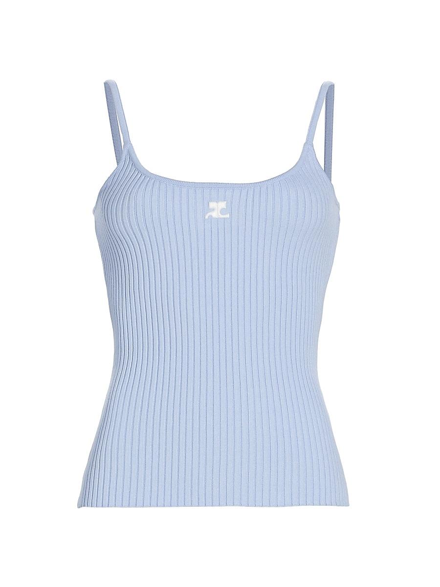 Womens Embroidered Rib-Knit Camisole Product Image