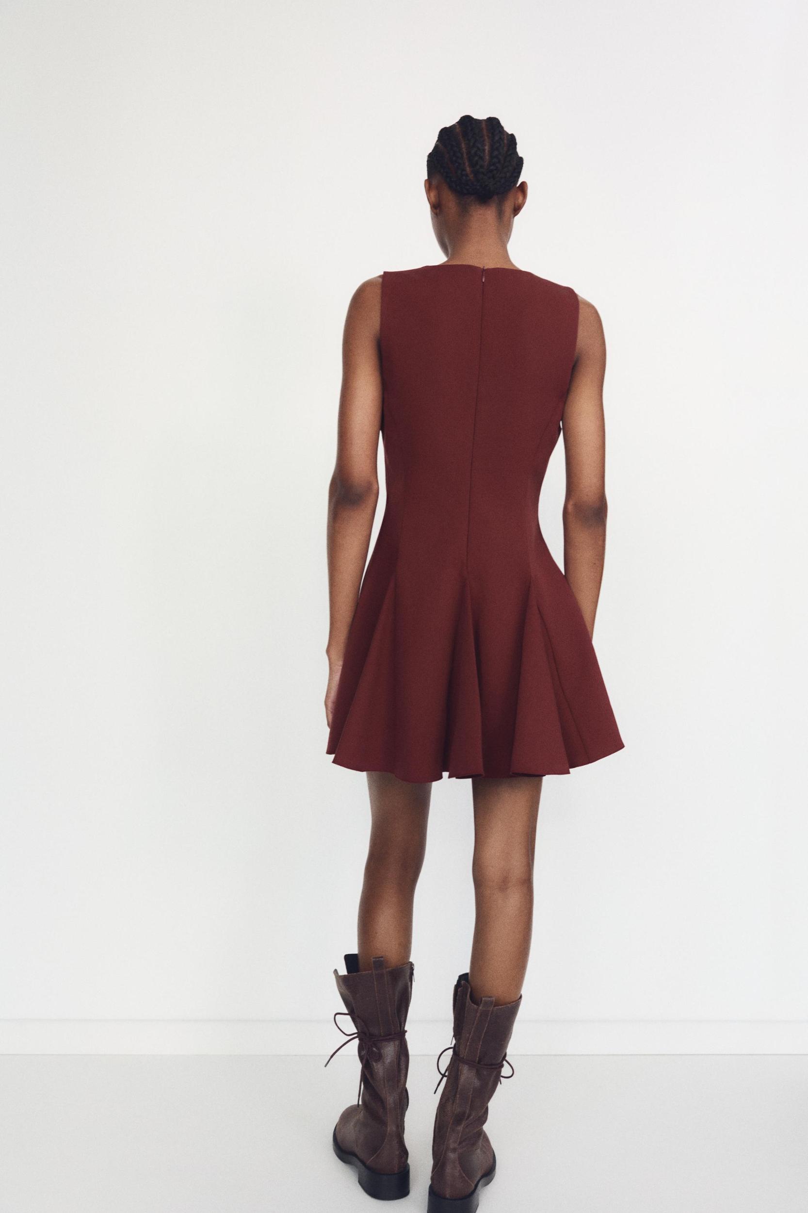 GODET BOW SHORT DRESS Product Image