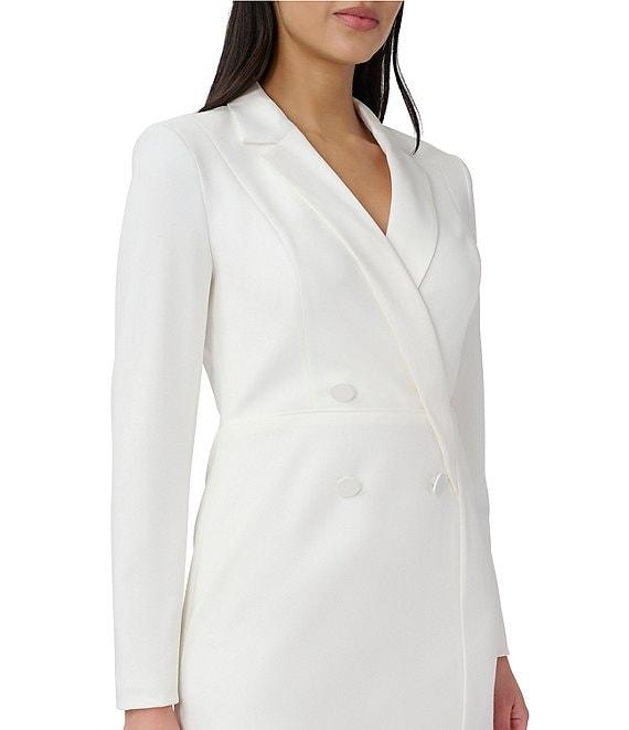 Adrianna Papell Stretch V-Neck Long Sleeve Blazer Dress Product Image
