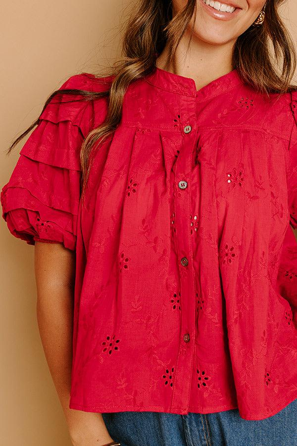 Vineyard Dream Eyelet Button Up Product Image