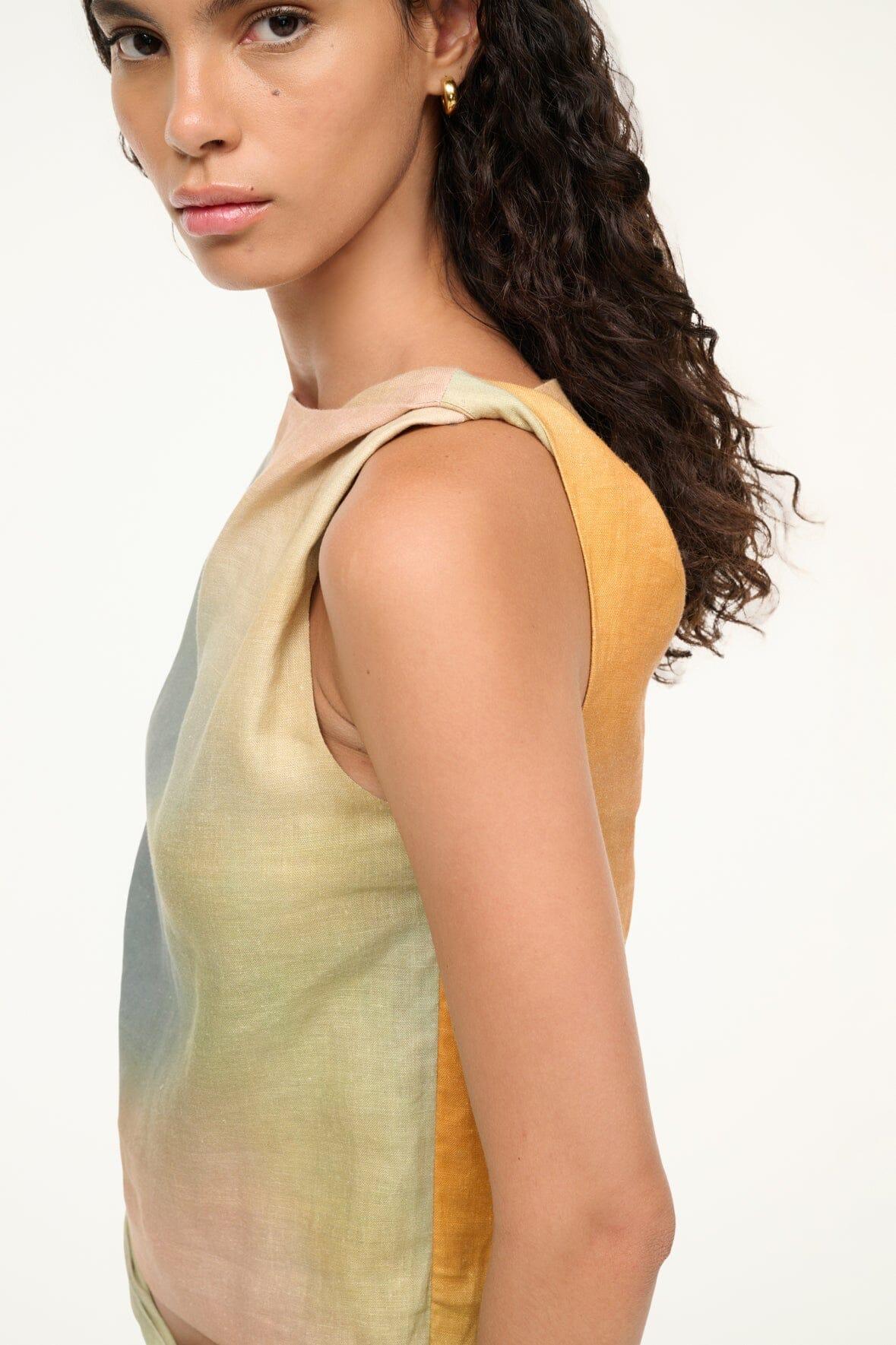 BOA LINEN TOP | PASTEL CLOUDS Product Image