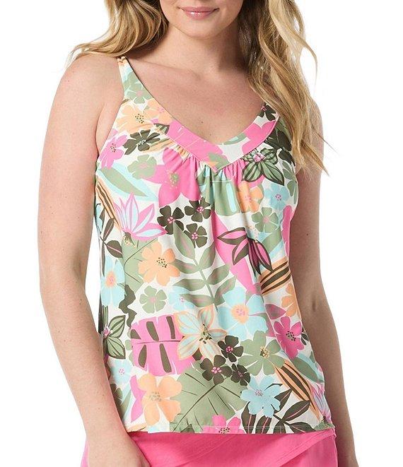 Coco Reef Classic Solids Mesh Layered Swim Skort Product Image