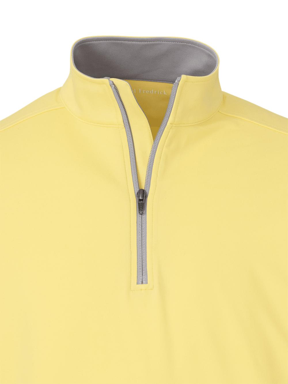 Performance Blend Quarter Zip Mock Neck - Yellow Product Image