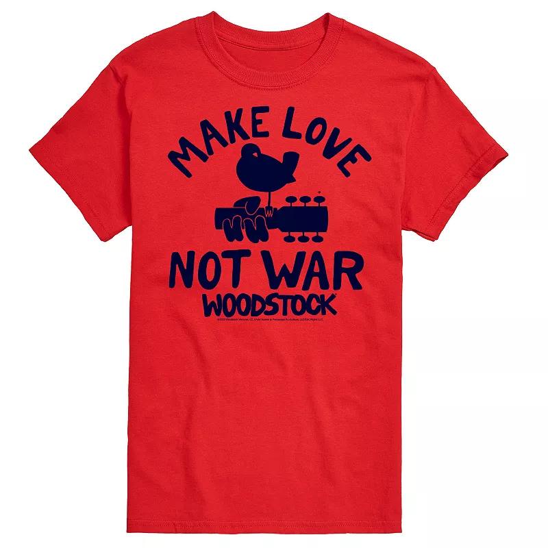 Men's Woodstock Make Love Not War Graphic Tee,  Product Image