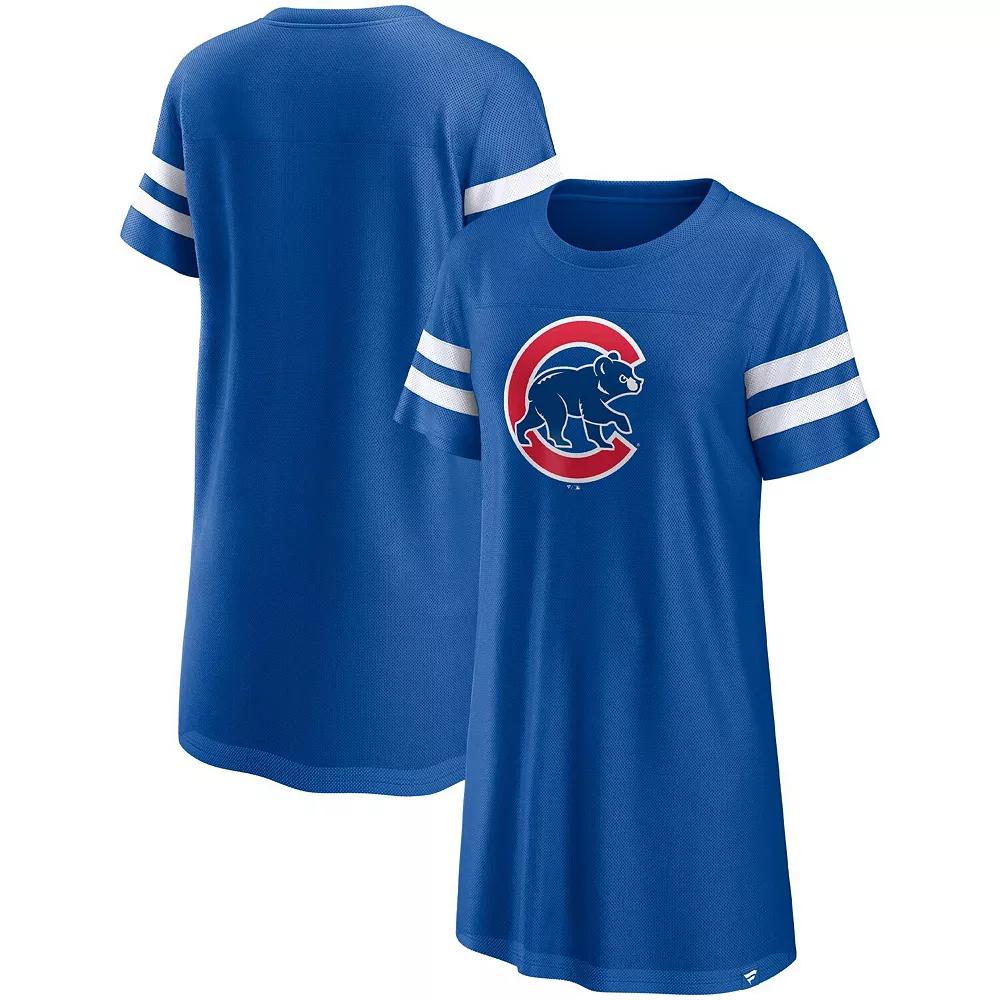 Women's Fanatics Branded Royal Chicago Cubs Iconic Mesh Dress,  Product Image