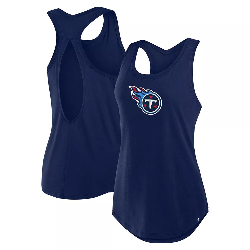 Women's Fanatics Navy Tennessee Titans Iron Fan Tank Top,  Product Image