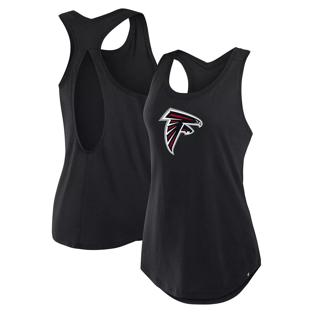 Women's Fanatics Black Atlanta Falcons Iron Fan Tank Top,  Product Image