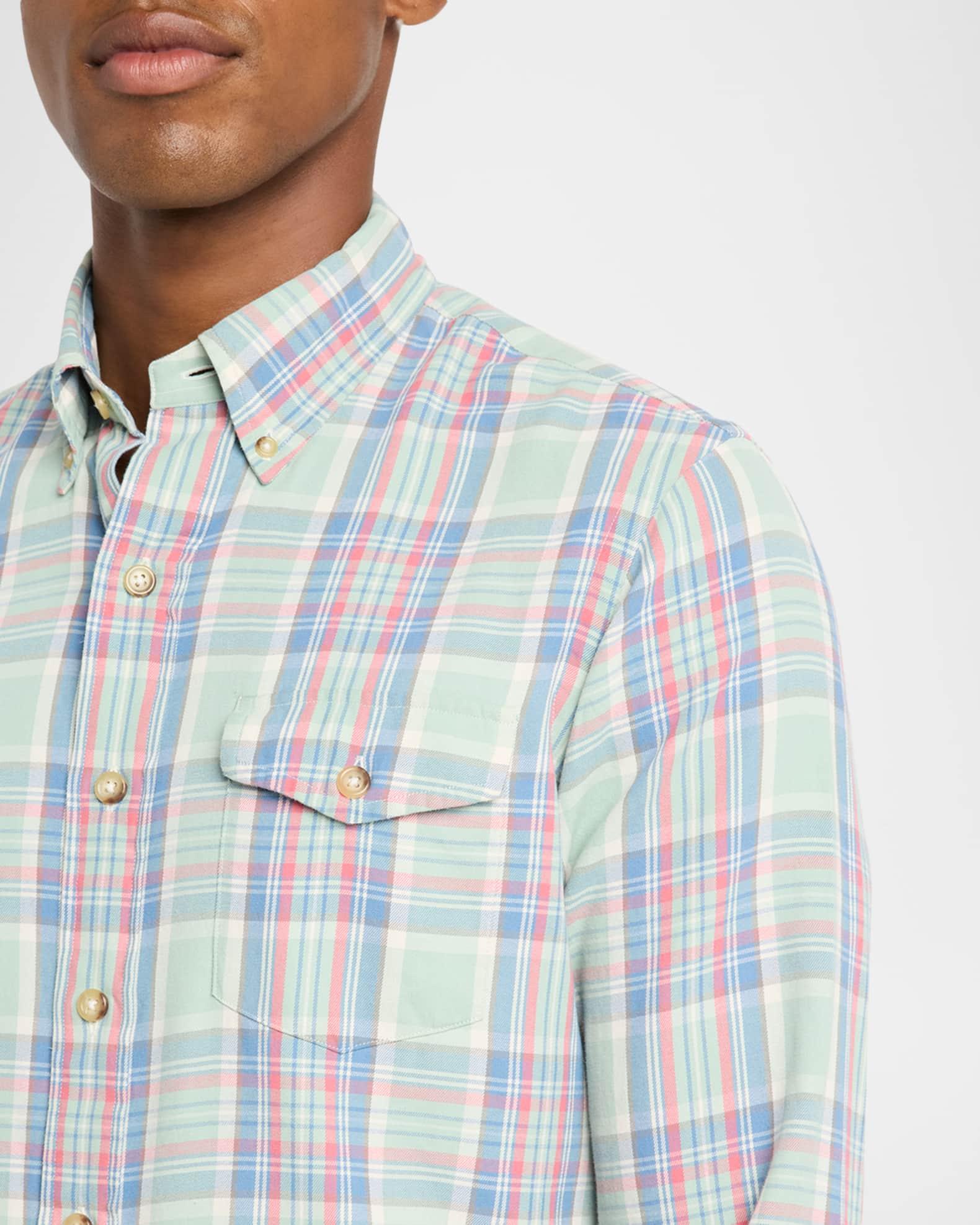 Men's Classic Fit Plaid Twill Shirt Product Image