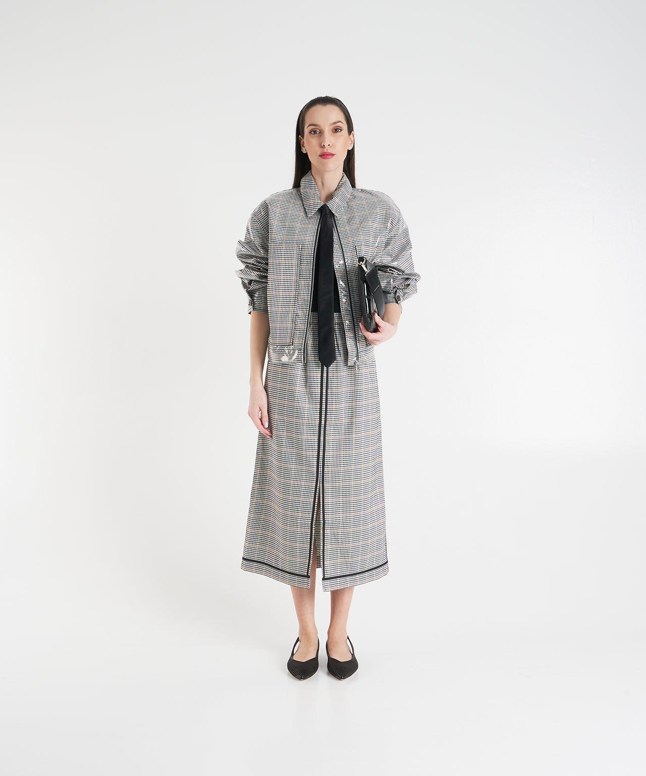 Check bomber jacket 'Bathilde' Product Image