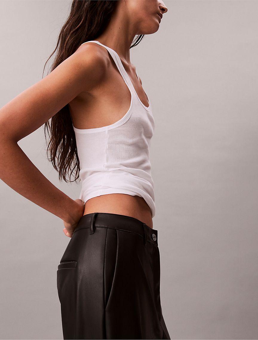 Faux Leather Relaxed Pants Product Image