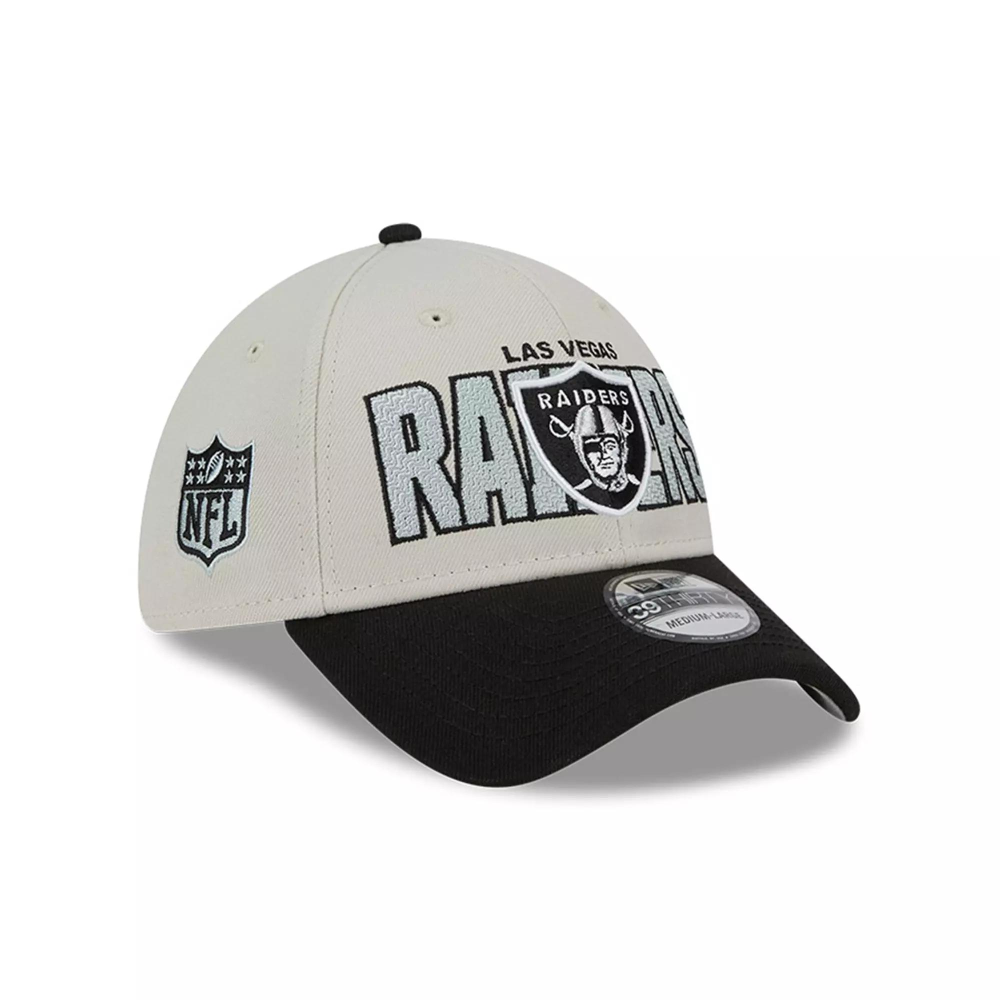 Men's New Era Stone/Black Las Vegas Raiders 2023 NFL Draft 39THIRTY Flex Hat, Size: Medium/Large, Lvr Team Product Image