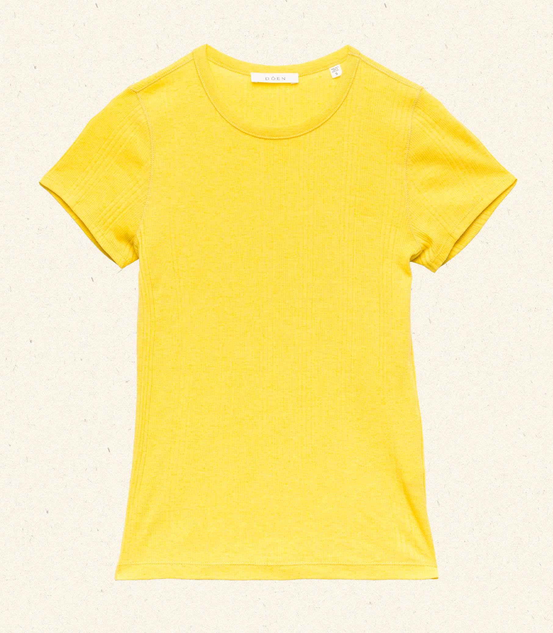 VIVI CASHMERE TEE -- CITRUS Product Image