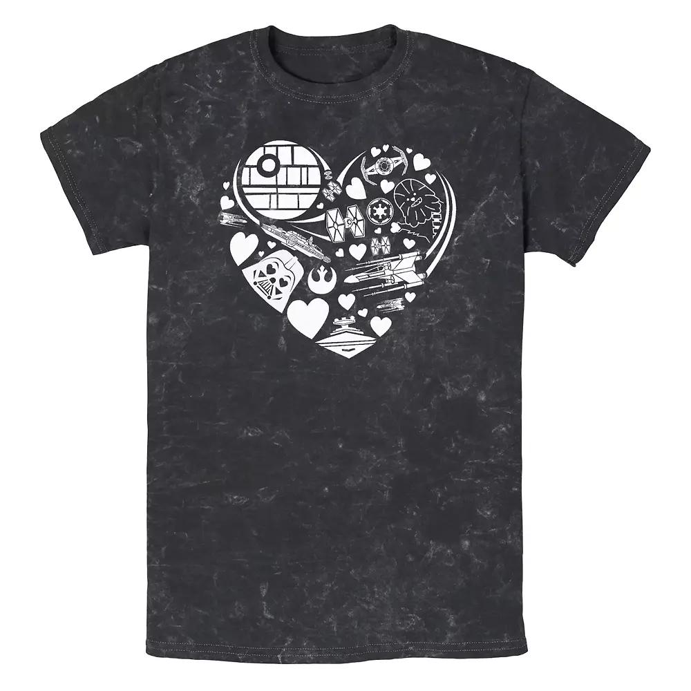 Men's Star Wars Valentine's Icons Heart Graphic Tee,  Product Image