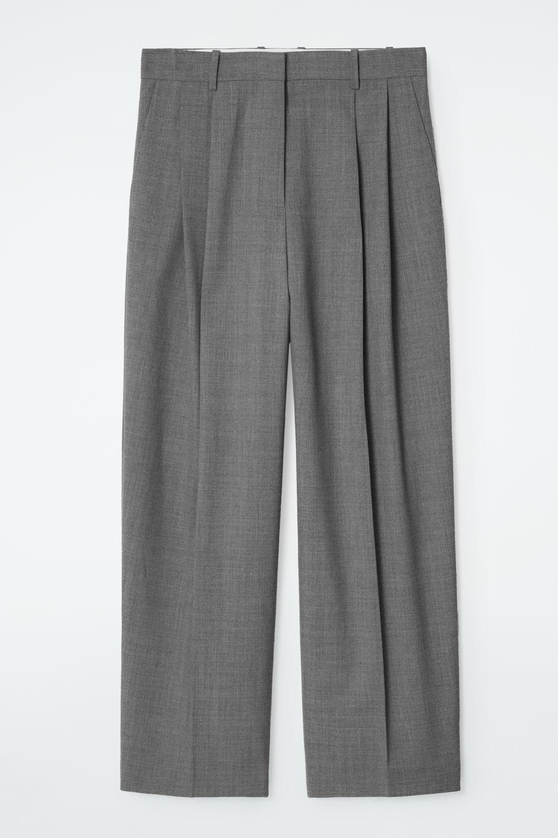 RELAXED TWILL WIDE-LEG PANTS Product Image