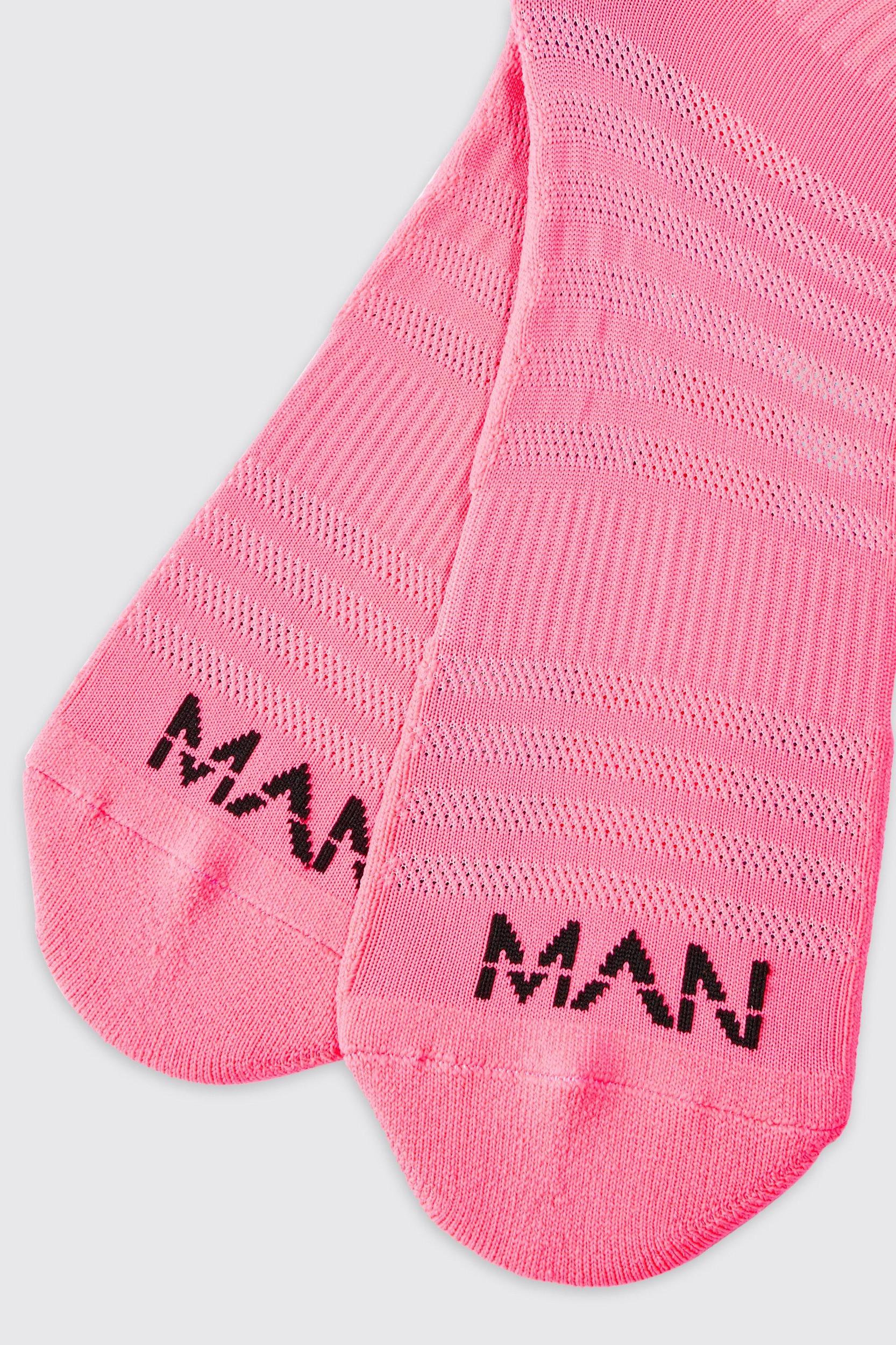 Man Active Neon Running Crew Socks | boohooMAN USA Product Image