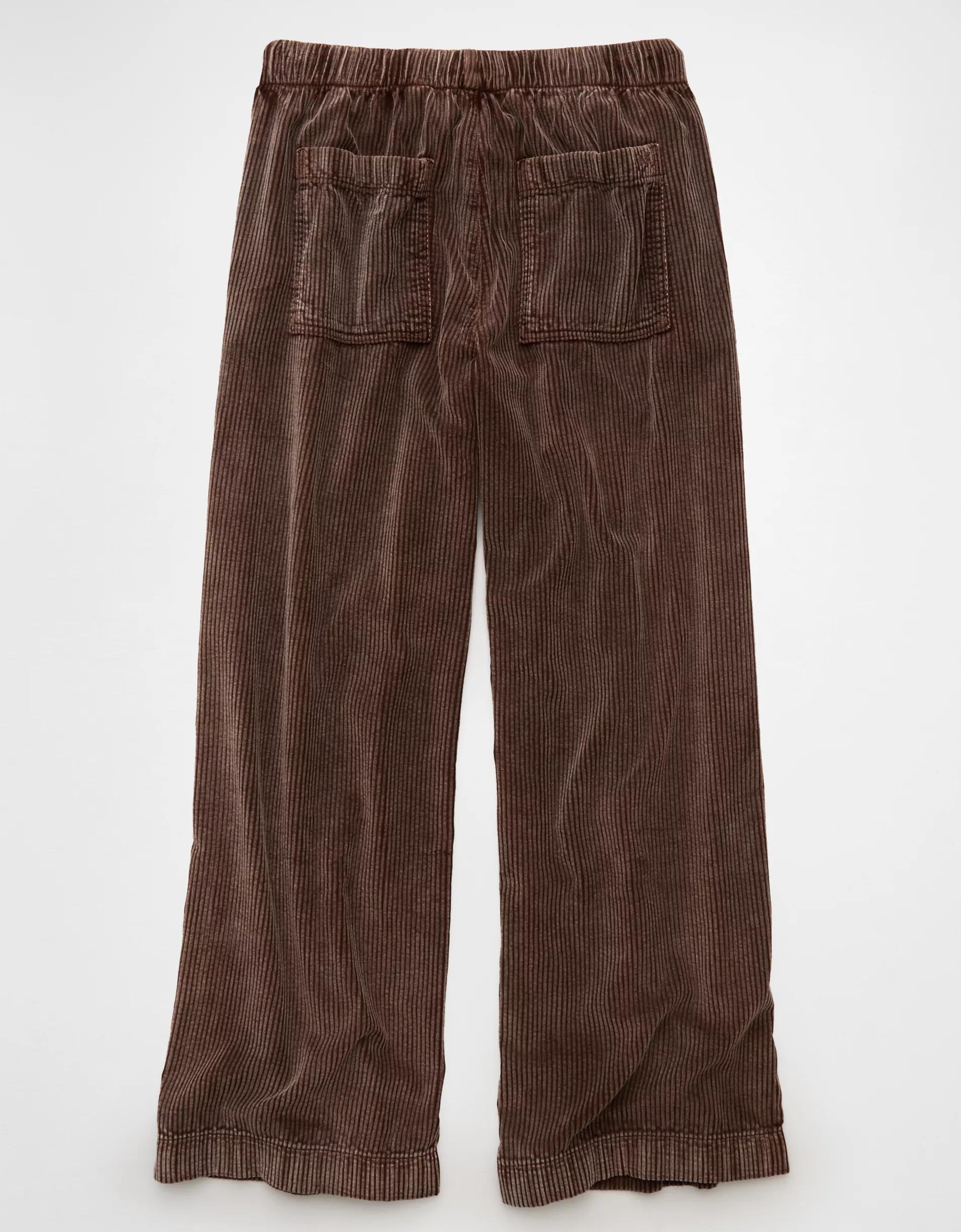 AE Stretch Corduroy Low-Rise Baggy Wide-Leg Pant Product Image