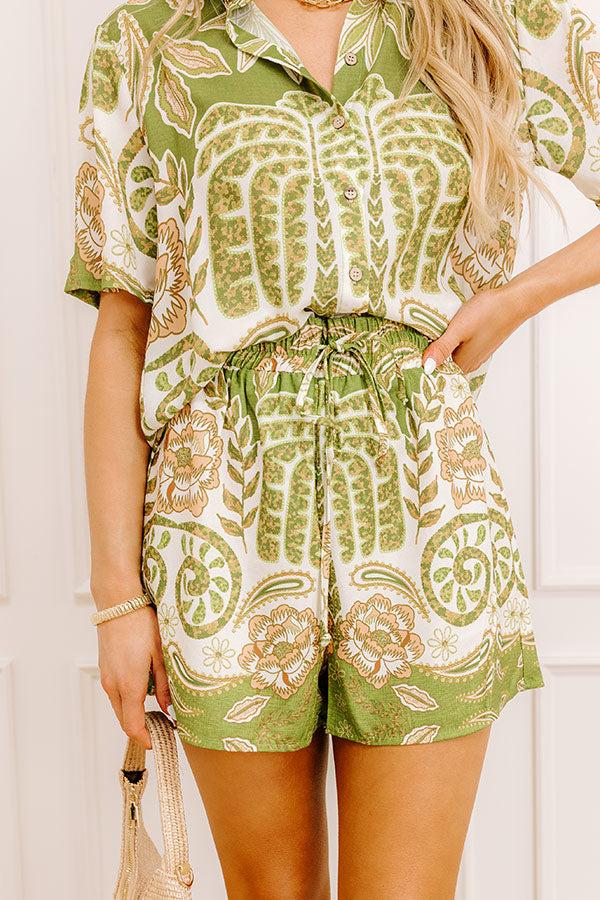 Cabana Cutie High Waist Floral Shorts Product Image