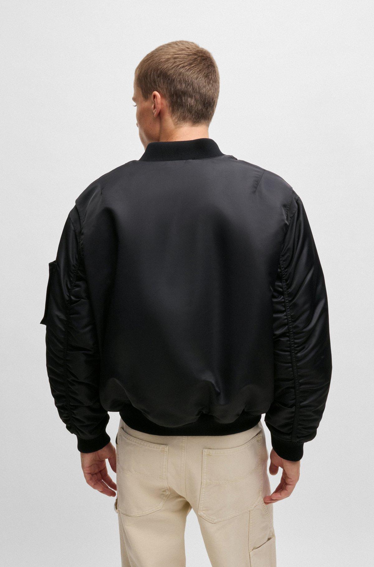Water-repellent bomber jacket with branded zip puller Product Image