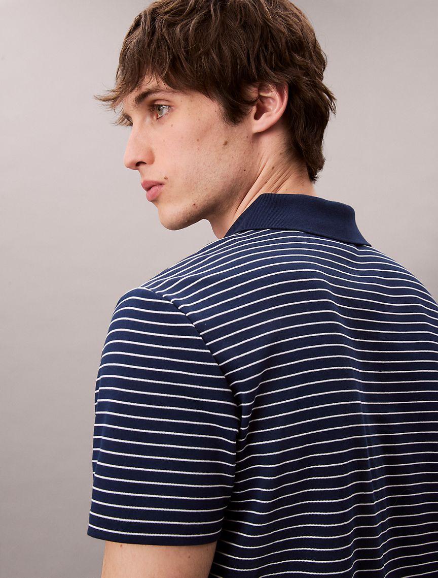 Cotton Blend Stripe Classic Polo Shirt  Product Image