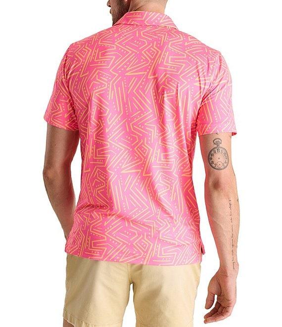 Chubbies Dancing Geo Short Sleeve Printed Peformance Polo Shirt Product Image