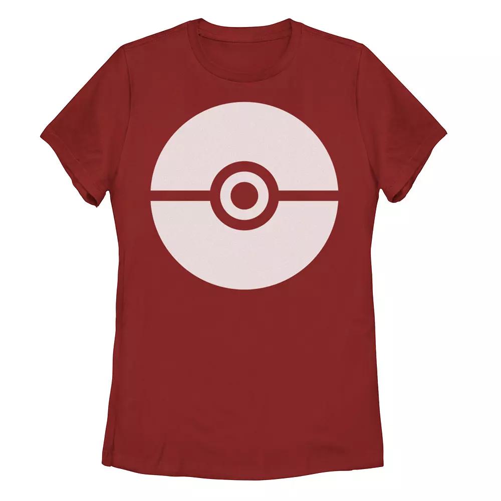Juniors' Pokemon White Pokeball Logo Graphic Tee, Girl's,  Product Image