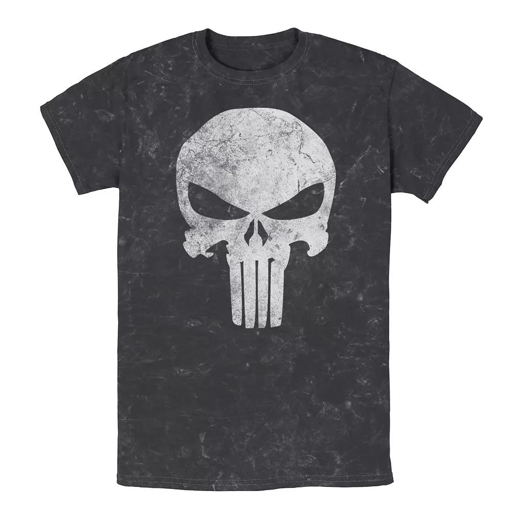 Men's Marvel Punisher Skull Symbol Distressed Wash Tee,  Product Image