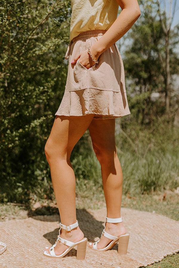 Desert Sensation High Waist Shorts In Iced Latte Product Image