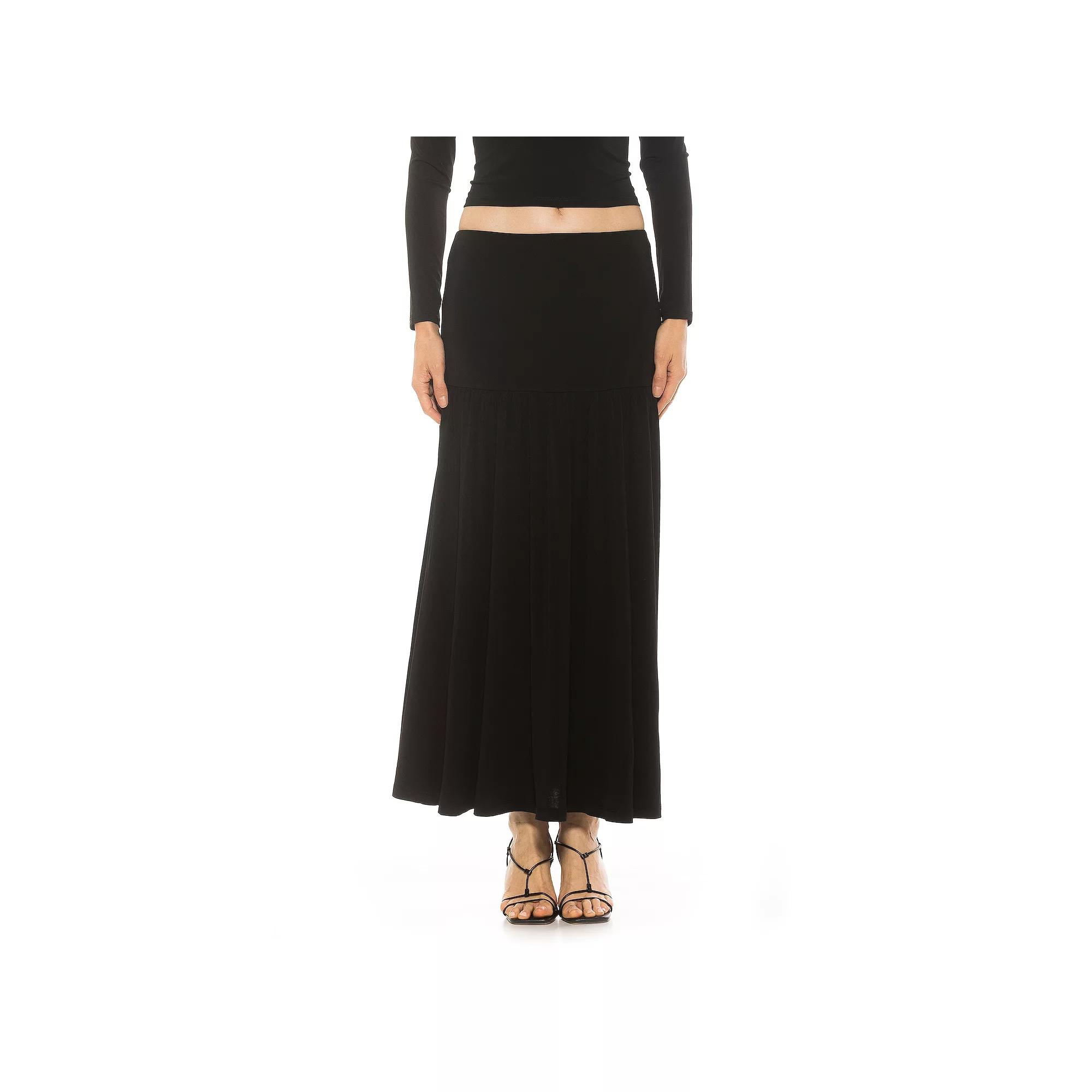 Women's ALEXIA ADMOR Lia Shirred Maxi Skirt,  Product Image