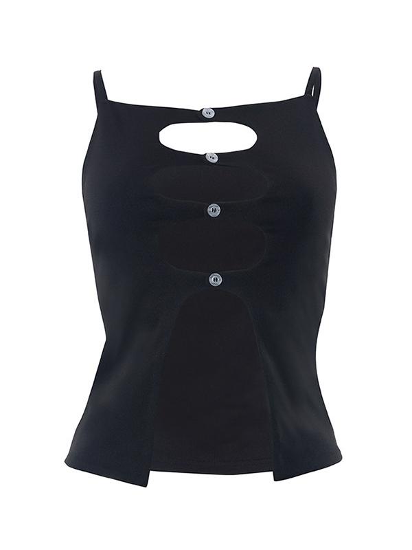 Cutout Slit Cropped Cami Top Product Image