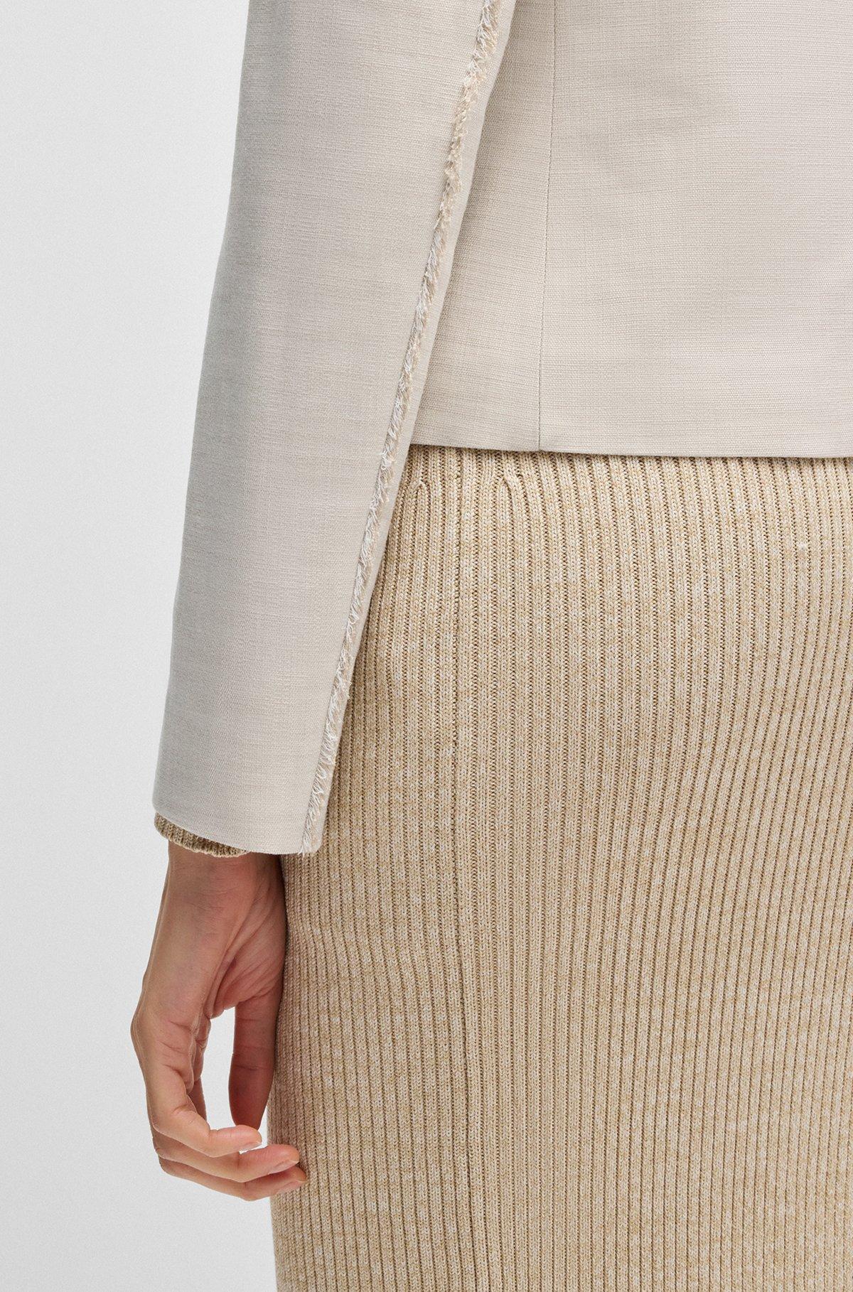 Regular-fit blazer in melange stretch fabric Product Image