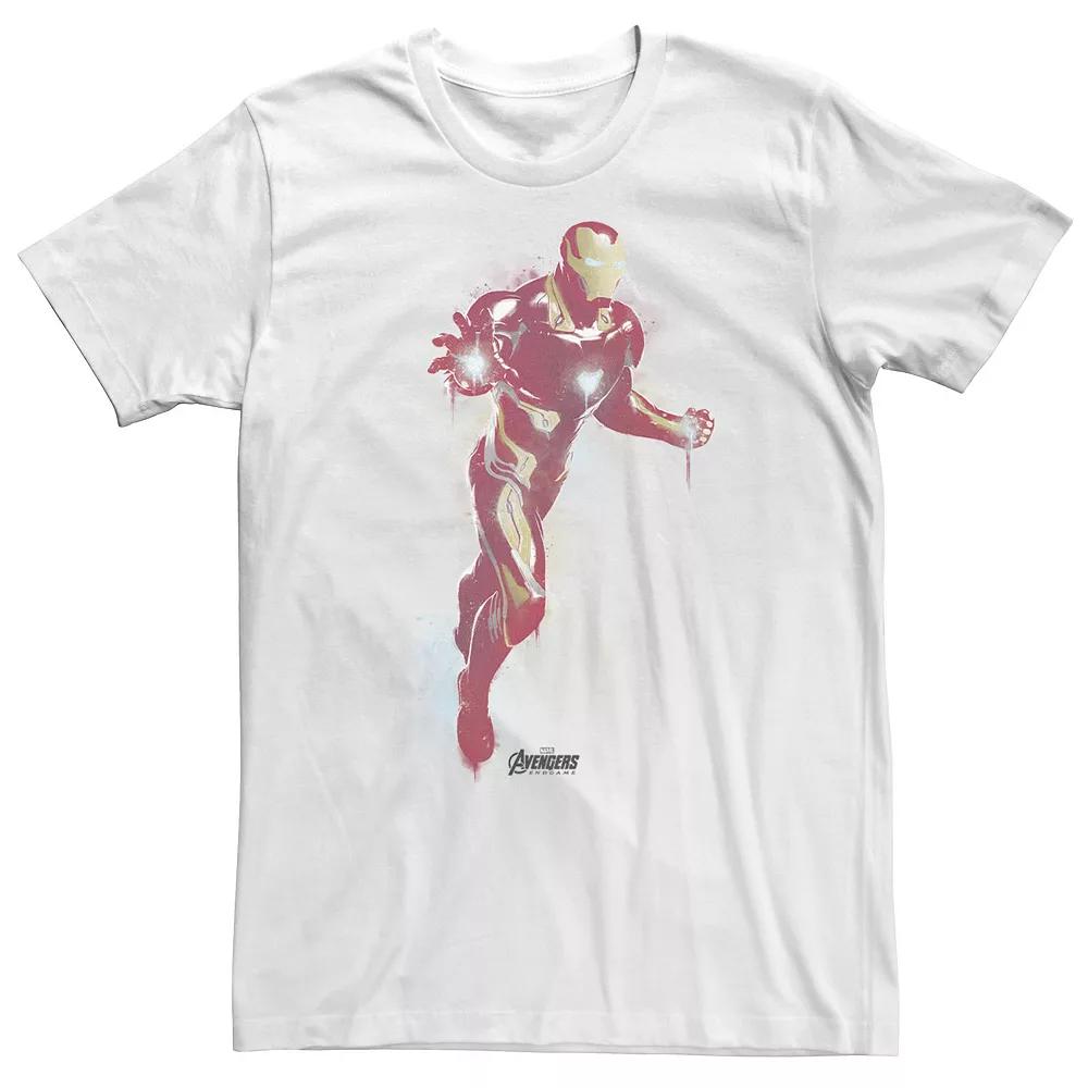Big & Tall Marvel Avengers Endgame Iron Man Spray Paint Tee, Men's,  Product Image
