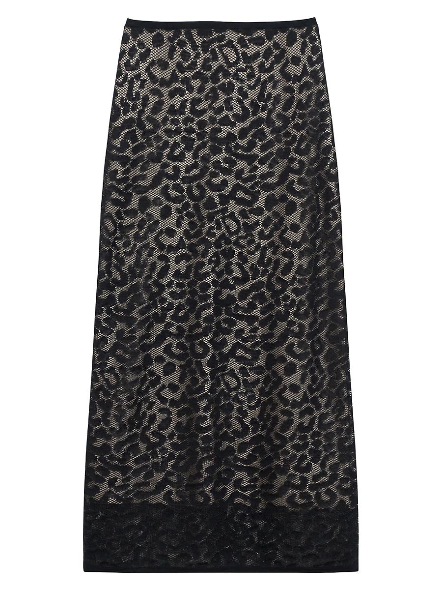 Womens Bleecker Animal Lace Midi-Skirt Product Image