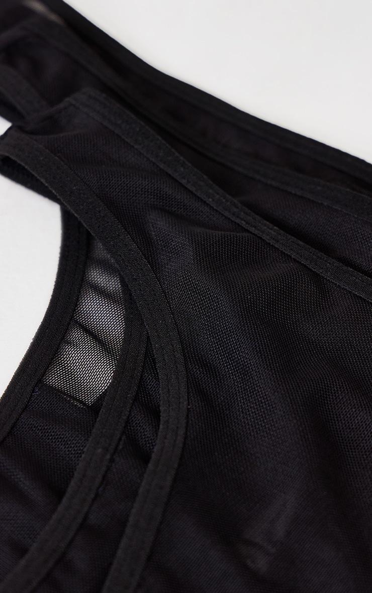 Black Mesh Pack of 5 Basic Thongs Product Image