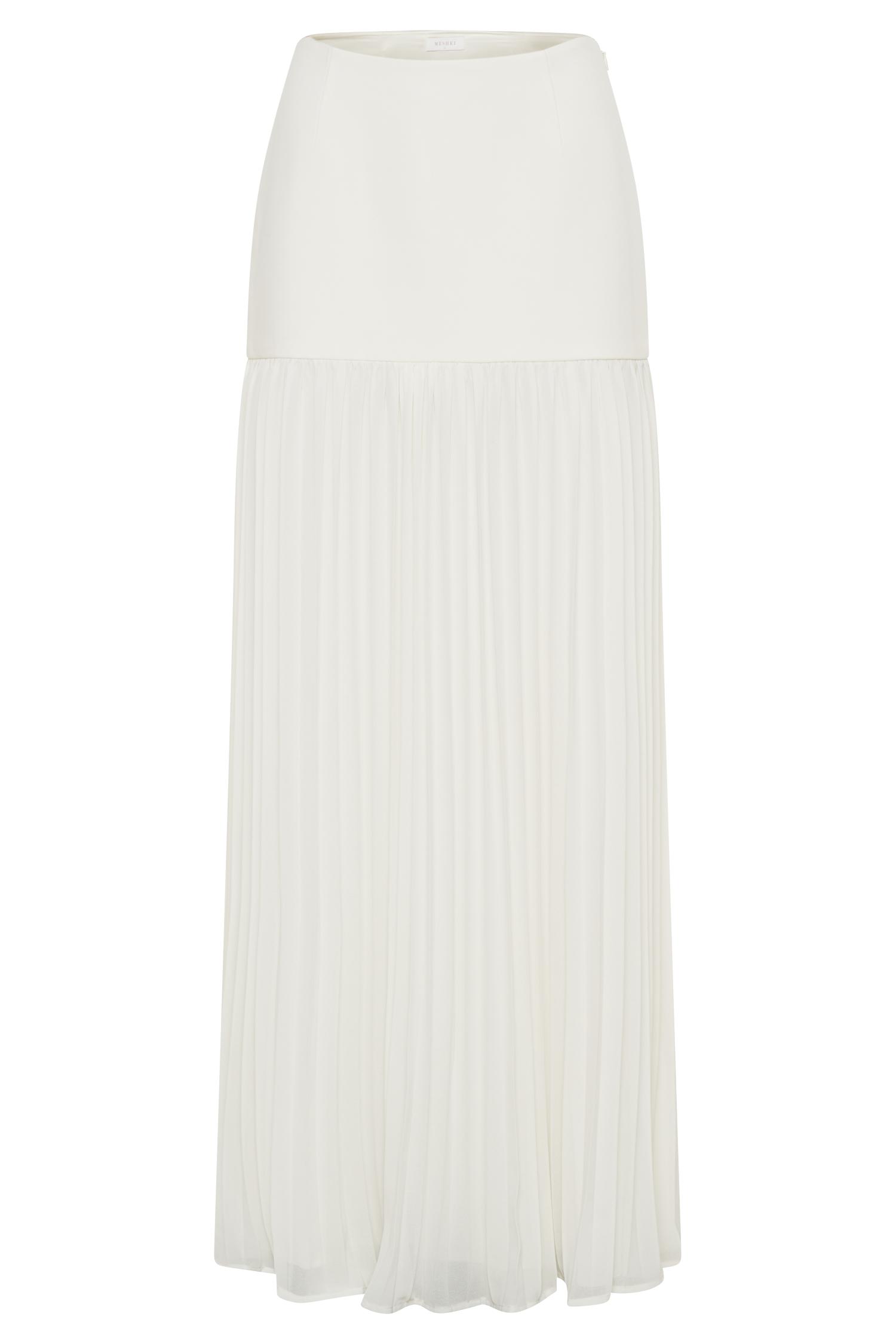 Jillian Pleated Maxi Skirt - Ivory Product Image