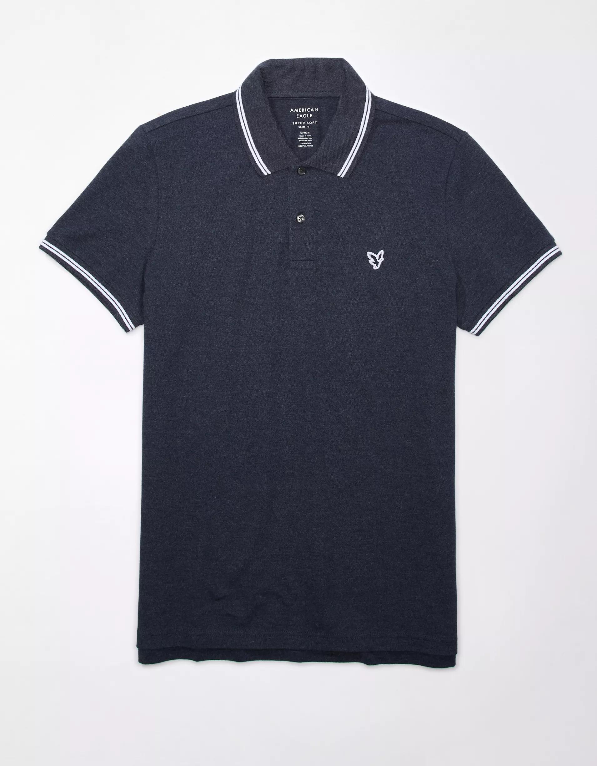 AE Lived-In Slim Fit Pique Polo Shirt Product Image
