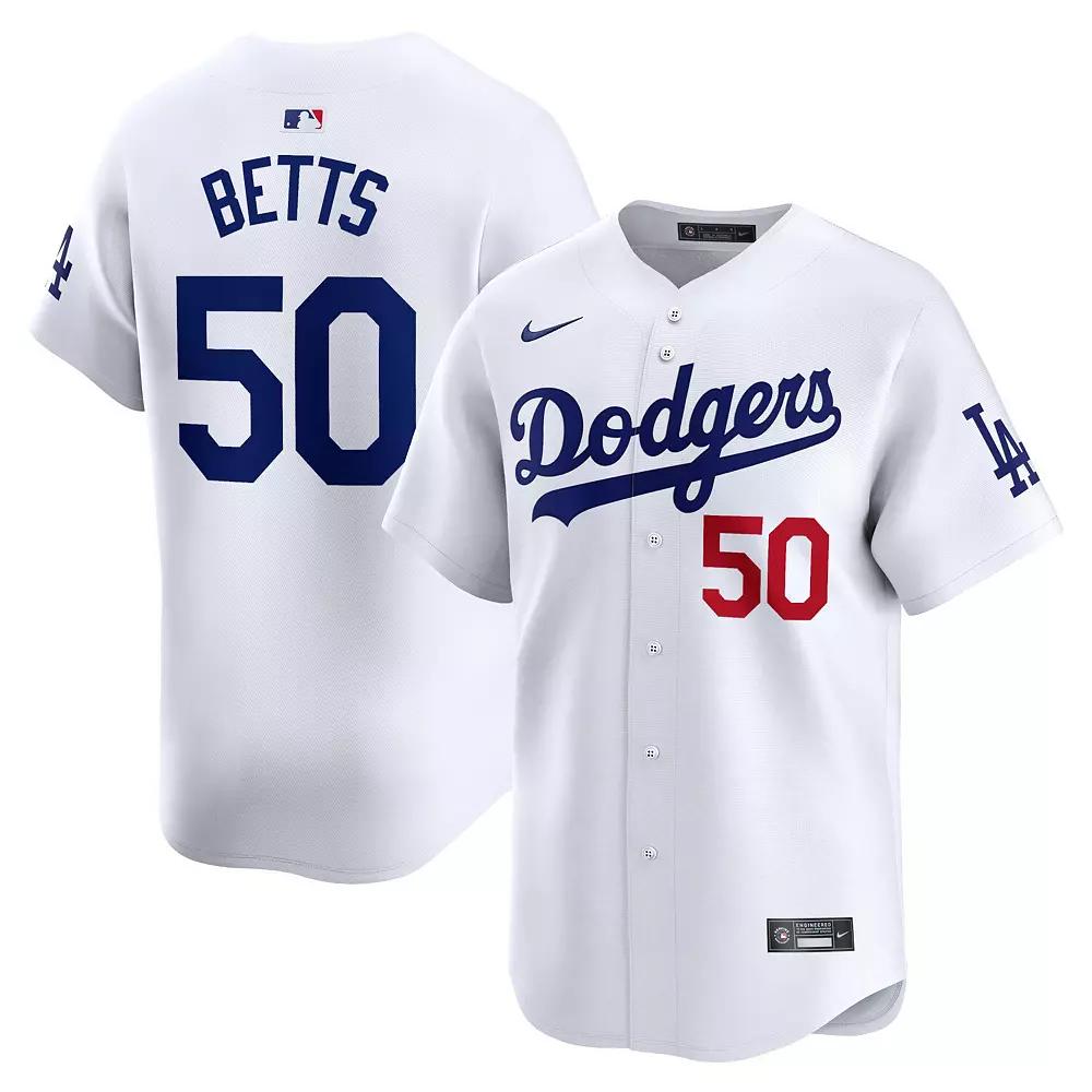 Men's Nike Mookie Betts White Los Angeles Dodgers Home Limited Player Jersey,  Product Image